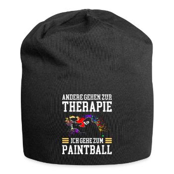Andere gehen zur Therapie ich geh zum Paintball - Jersey-Beanie - Schwarz - Vorne