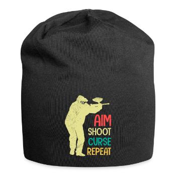 Aim Shooting Curse again Paintball - Jersey Beanie - black - Front