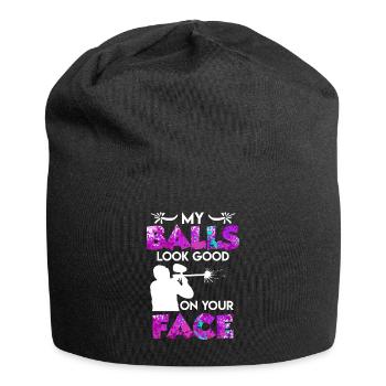 My Balls look Good on your Face Paintball - Jersey-Beanie - Schwarz - Vorne