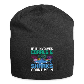 If It Involves Corals & Sharks Count Me In Ocean S - Jersey-Beanie - Anthrazit - Vorne