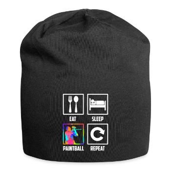 Eat Sleep Paintball Repeat Paintballer Paintball - Jersey Beanie - black - Front