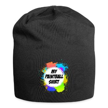Mon joueur de paintball shirt paintball - Bonnet en jersey - noir - Devant