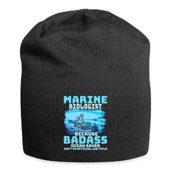 Marine Biologist Because Badass Ocean Saver Scient - Jersey-Beanie - Schwarz - Vorne