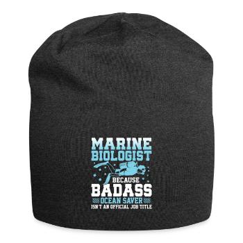Marine Biologist Because Badass Ocean Saver Ocean - Jersey-Beanie - Anthrazit - Vorne