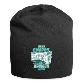 Bin am Campen keine Tipps Bier bringen Abflug Zelt - Jersey-Beanie - Schwarz - Vorne