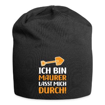 Ich bin Maurer lasst mich durch - Jersey-Beanie - Schwarz - Vorne