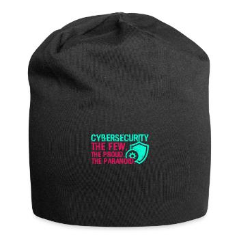 Cybersicherheit Die wenigen Die Stolzen Die Paranoiden - - Jersey-Beanie - Schwarz - Vorne