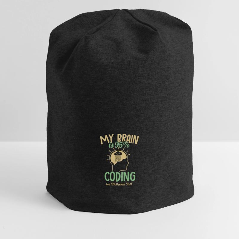 My Brain is 95% Coding Softwareingenieur Coder Jersey-Beanie