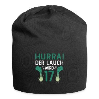 Hurra der Lauch wird 17 - Jersey-Beanie - Schwarz - Vorne