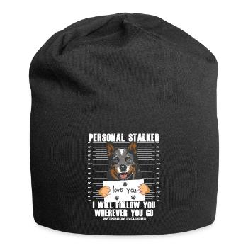 Blue Heeler Cattle Dog Citation amusante - Bonnet en jersey - noir - Devant