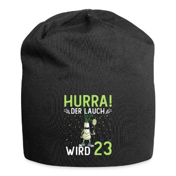 Hurra der Lauch wird 23 - Jersey-Beanie - Schwarz - Vorne