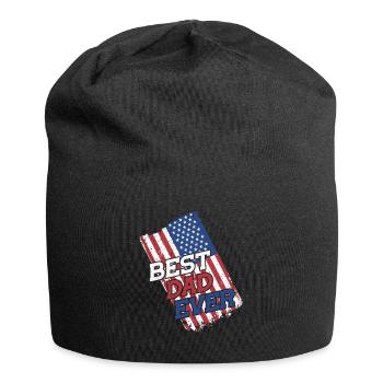 Meilleur papa patriotique de tous les temps Fête des Pères - Bonnet en jersey - noir - Devant