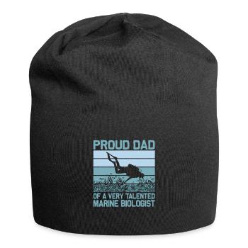 Proud Dad Of A Marine Biologist Ocean Student Sci - Jersey-Beanie - Schwarz - Vorne