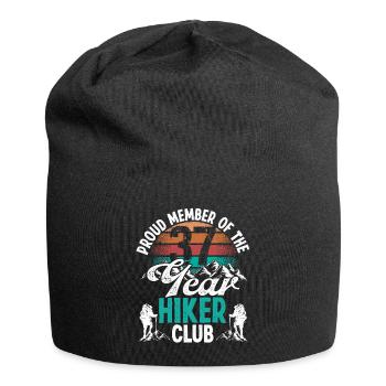 37 Year Old Hiker Mountains Hiking Birthday 37 - Jersey-Beanie - Schwarz - Vorne
