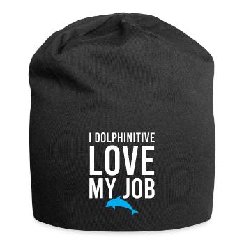 I Dolphinitive Love My Job - Marine Biologist Pun - Jersey Beanie - black - Front