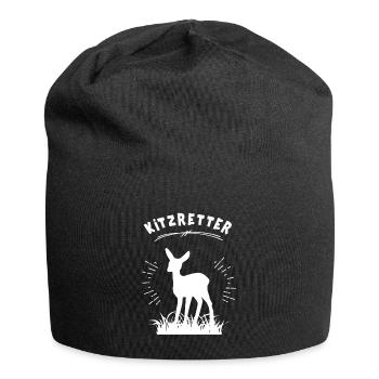 Kitzrettung Kitzretter Kitze Retten Tierschutz Reh - Jersey-Beanie - Schwarz - Vorne