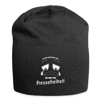 Ich kann gucken wie ich will - Fressefreiheit! - Jersey-Beanie - Schwarz - Vorne