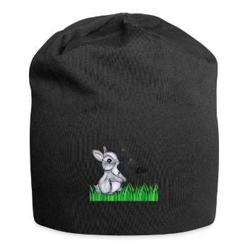 Hase Name Geschenk Lio - Jersey-Beanie - Schwarz - Vorne