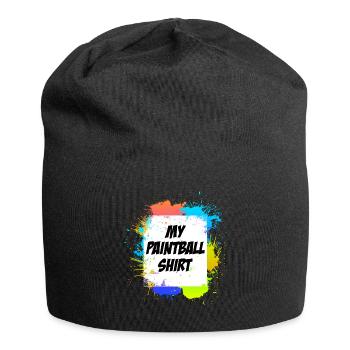 Mon joueur de paintball shirt paintball - Bonnet en jersey - noir - Devant