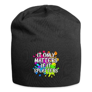It only matters if it splatters Paintball - Jersey Beanie - black - Front