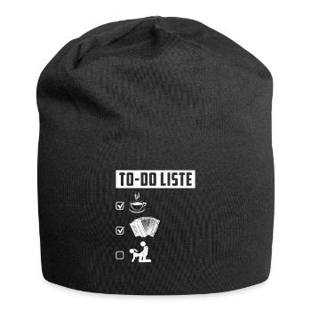 Steirische Harmonika To Do Liste, Lustiges - Jersey-Beanie - Schwarz - Vorne