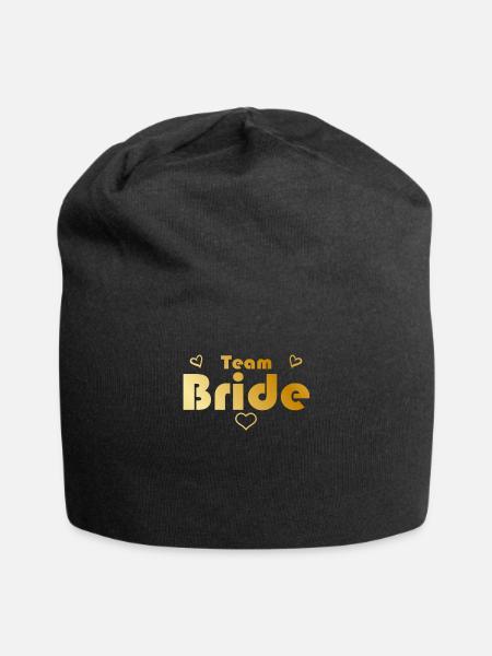 Team Bride Gold - Jersey-Beanie - Schwarz