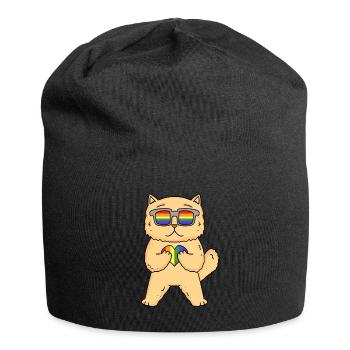 CHAT LGBT Chat Persan Arc-en-ciel - Bonnet en jersey - noir - Devant