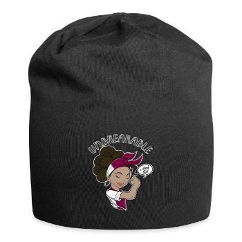 Arab Girl Unbreakable I Arab Heritage I Qatar Flag - Jersey-Beanie - Schwarz - Vorne
