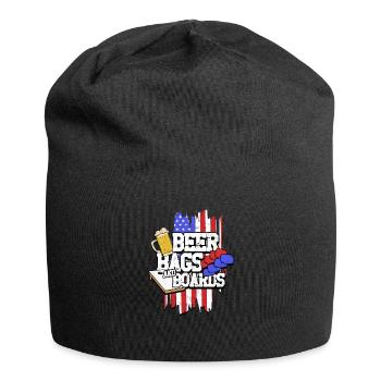 Cornhole Bierbeutel und -bretter - Cornhole Lover - Jersey-Beanie - Schwarz - Vorne