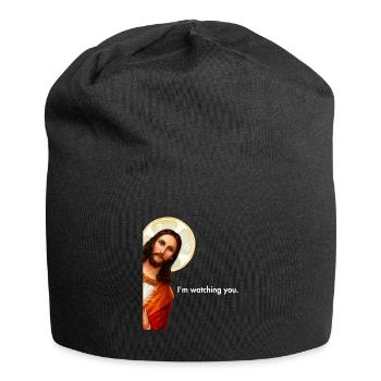 Je te regarde jeter un coup d’œil à Jésus-Christ - Bonnet en jersey - noir - Devant