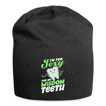 Weisheitszähne Weisheitszahn Patient Zahnarzt - Jersey-Beanie - Schwarz - Vorne