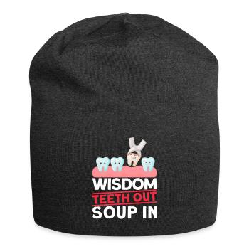 Weisheitszähne Weisheitszahn Patient Zahnarzt - Jersey-Beanie - Anthrazit - Vorne