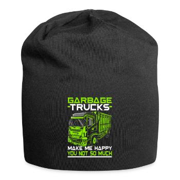 Garbage Truck Trash Collector Recycling Abfall - Jersey-Beanie - Schwarz - Vorne