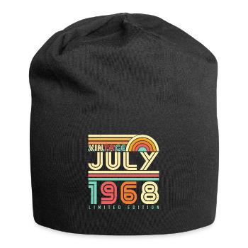 1968 Im Juli Vintage - Jersey-Beanie - Schwarz - Vorne