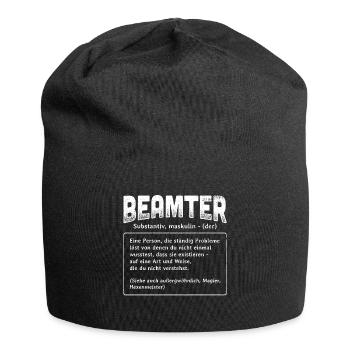 Beamter Definition - Beamter Kaffee Design Geschen - Jersey-Beanie - Schwarz - Vorne