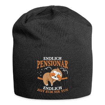 Rentner Endlich Pensionär Endlich nix tun Rente - Jersey-Beanie - Schwarz - Vorne
