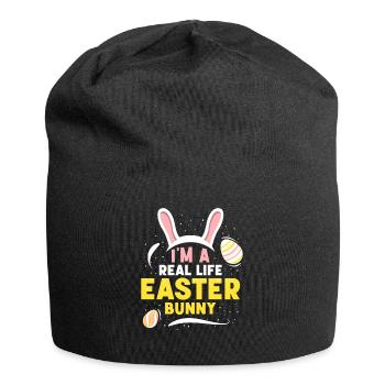 Ich Bin Ein Echter Osterhase Ostern Osterfest - Jersey-Beanie - Schwarz - Vorne