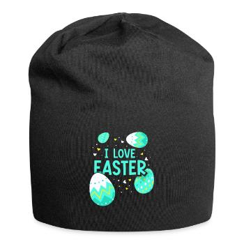Ich Liebe Ostern Osterfest Osterei Osterhase - Jersey-Beanie - Schwarz - Vorne