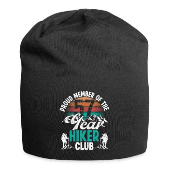 57 Year Old Hiker Mountains Hiking Birthday 57 - Jersey-Beanie - Schwarz - Vorne