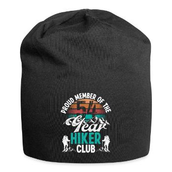 54 Year Old Hiker Mountains Hiking Birthday 54 - Jersey-Beanie - Schwarz - Vorne