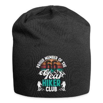 66 Year Old Hiker Mountains Hiking Birthday 66 - Jersey-Beanie - Schwarz - Vorne