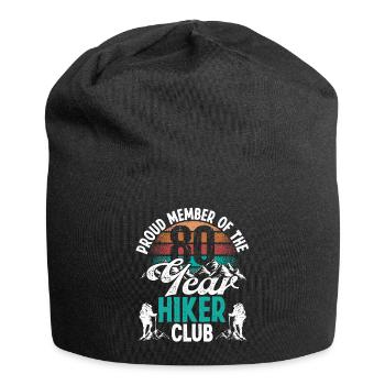 80 Year Old Hiker Mountains Hiking Birthday 80 - Jersey-Beanie - Schwarz - Vorne