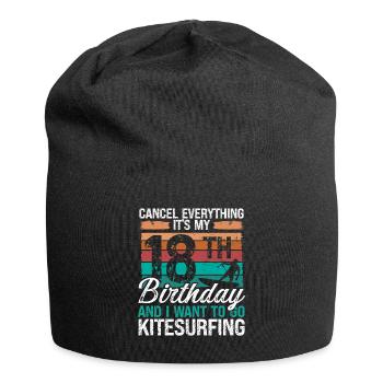 18 Birthday Kiteboarding Kitesurfer 18 Year Old - Jersey-Beanie - Schwarz - Vorne