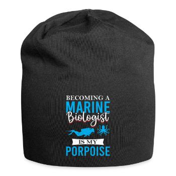 Becoming A Marine Biologist Is My Porpoise - Biolo - Jersey Beanie - black - Front