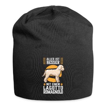 Alles ist besser mit Lagotto Romagnolo Wasserhund - Jersey-Beanie - Schwarz - Vorne