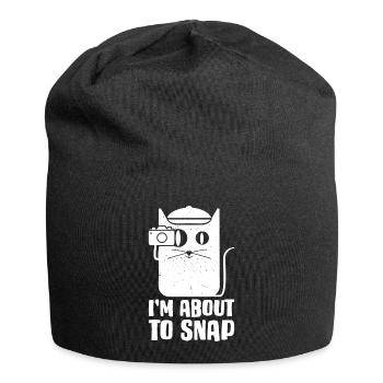 In About To Snap Camera Photography Gift - Jersey Beanie - black - Front