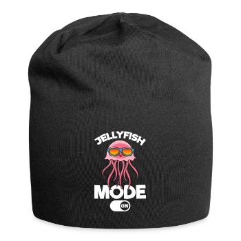 Jellyfish Mode on Cool Jellyfish with Sunglasses - Jersey Beanie - black - Front