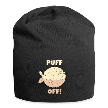 Puff Off! Puffer fish sea - Jersey Beanie - black - Front