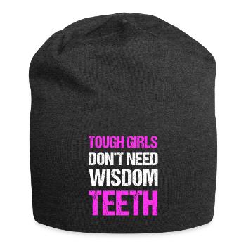 Weisheitszähne Weisheitszahn Patient Zahnarzt - Jersey-Beanie - Anthrazit - Vorne