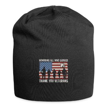 Honoring All Who Served Military Veterans Day - Bonnet en jersey - noir - Devant